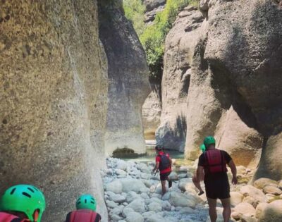 Antalya: Canyoning, Rafting, Quad, Jeep & Zipline with Lunch - The Eurymedon Bridge moment: swim it or walk the 700m path