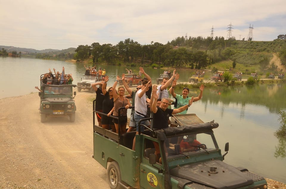 Jeep Safari-Lunch-Boat-Canyon-Waterfall-Foam,Water Party - Boat trip option: clear water break and a dust-off reset